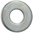 Flat Washer, Steel material, Zinc Plated Finish, 1/16 in. thickness, 3/4 in. outside diameter, 5/16 in. inside diameter, fits bolt size 1/4 in.