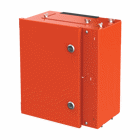 Small, Internal Disconnect Shield, 13.5x12x6.5in, Safety Orange, Steel
