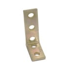 Connector Five-Hole Angle, Length 4-1/2 Inches, Length from Beam 3 Inches, Width 1-1/2 Inches, Steel with 9/16 Inch Holes on 1-1/2 Inch Centers
