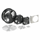 Compact Axial Fan 4-inch Lead Wires, 115VAC 100CFM, Black, Steel