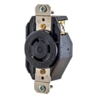 Locking Devices, SELECT SPEC Twist-Lock, Commercial/Industrial, Flush Receptacle, 20A 125V, 2-Pole 3-Wire Grounding, L5-20R, Screw Terminal, Black
