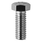 Hex Head Tap Bolt, Low Carbon Steel material, Zinc Plated Finish, 2 grade, 1 in. length, 1/4 in. diameter, Full thread, 7/16 in. head size