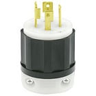 30 Amp, 250 Volt 3-phase, NEMA L15-30P, 3P, 4W, Locking Plug, Industrial Grade, Grounding - Black-White