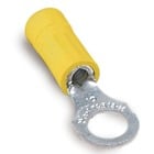 Insulated Vinyl Ring Terminal for Wire Range 12-10 Stud Size #10, Yellow, Canister